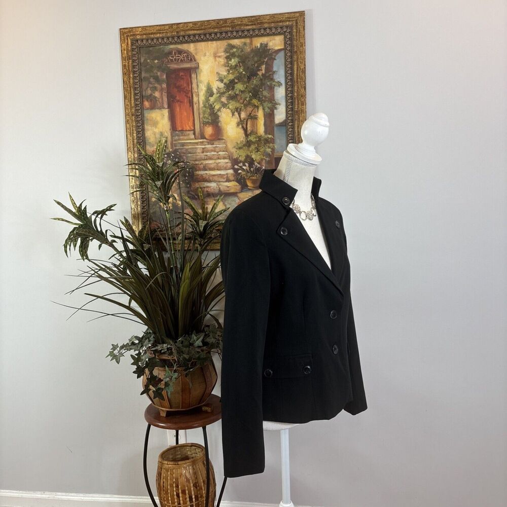 George Design By Mark Eisen Suits Women's Size 6 Black Collar 2 Flap Pocket - Picture 6 of 10